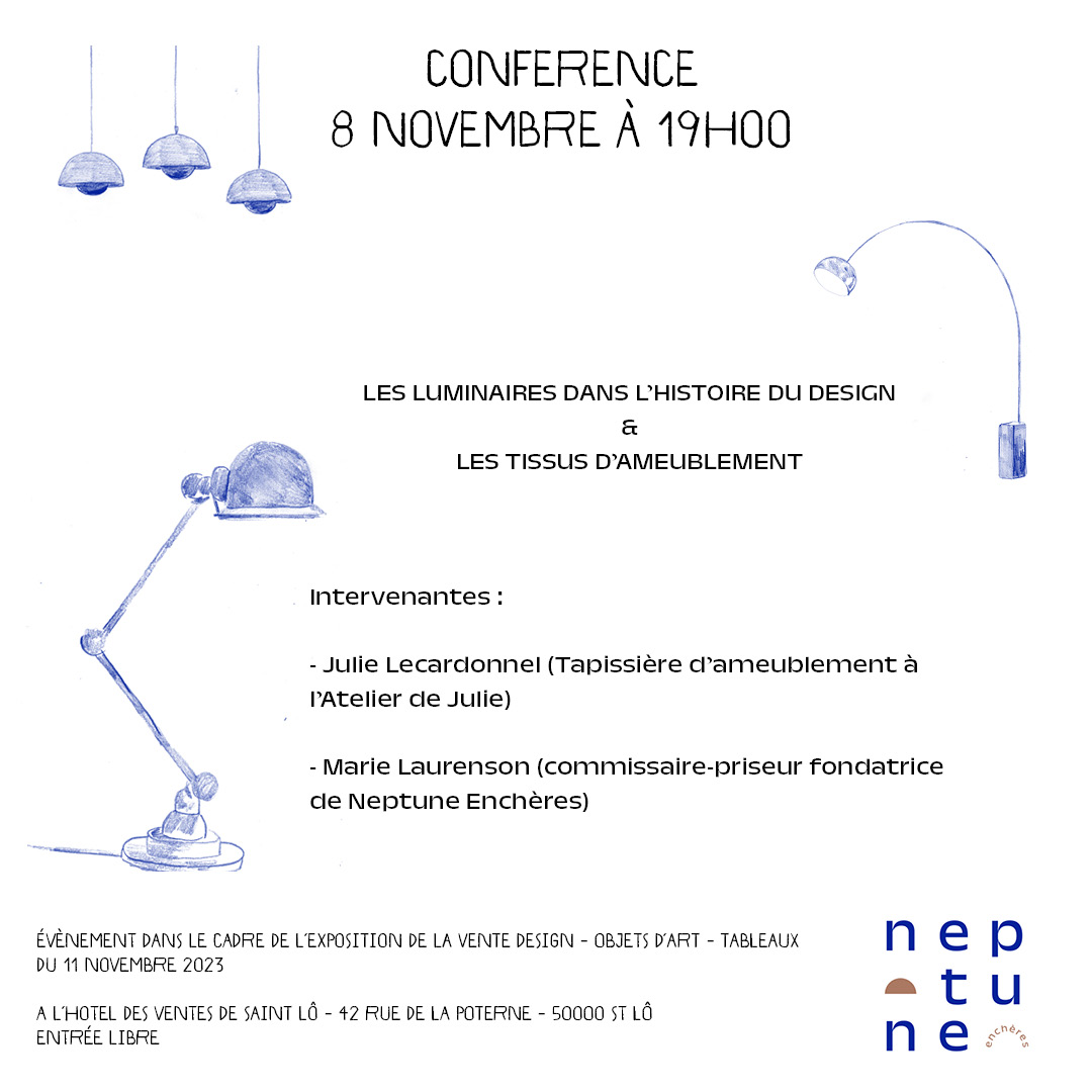 Conférence sur les luminaires dans l’histoire du design et les tissus d’ameublement